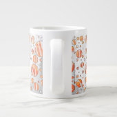 Tasse Géante Zebra Orange et White Polka Dot (Dos)