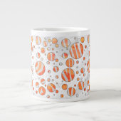 Tasse Géante Zebra Orange et White Polka Dot (Devant)