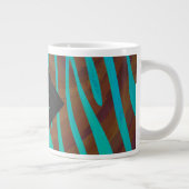Tasse Géante Zèbre Brown et Turquoise avec Monogramme (Droite)