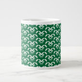Tasse Géante Zigzag floral vert (Devant)