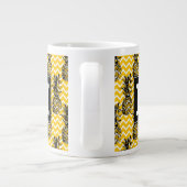 Tasse Géante Zigzags d'ananas| Monogramme (Dos)