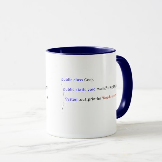 Tasse Geeky de Java pour Devs (Devant droit)