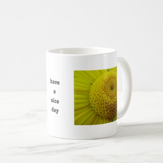 Tasse gelbe Margeritenblüte : Bonne journée (Devant droit)