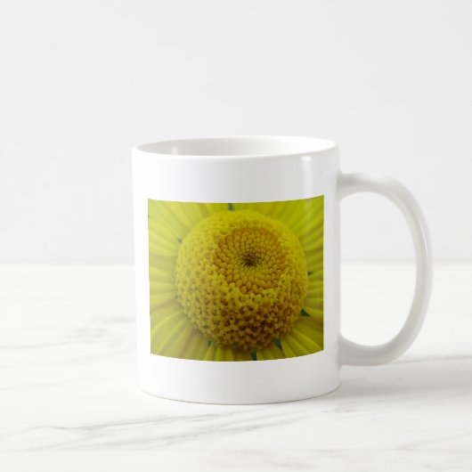 Tasse gelbe Margeritenblüte: heb een mooie dag Koffiemok (Rechts)