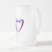 Tasse gelée de 16 onces avec tuxedo teinté violet (Devant droit)
