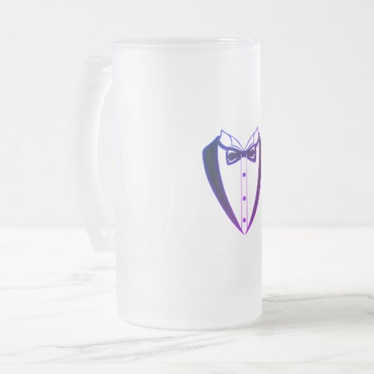 Tasse gelée de 16 onces avec tuxedo teinté violet (Devant gauche)