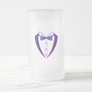Tasse gelée de 16 onces avec tuxedo teinté violet