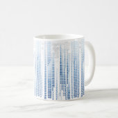 Tasse Géométrique Abstraite Bleue (Devant droit)
