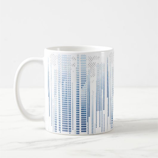 Tasse Géométrique Abstraite Bleue (Gauche)