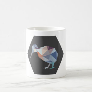 Tasse géométrique d'oiseau de kiwi de NZ