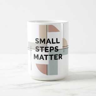 Tasse géométrique « Les petites étapes comptent »