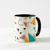 Tasse géométrique rétro 90 (Devant droit)