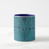 Tasse géométrique sarcelle Fais-le avec amour (Centre)