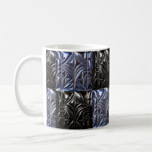 Tasse géométrique sombre" (Gauche)