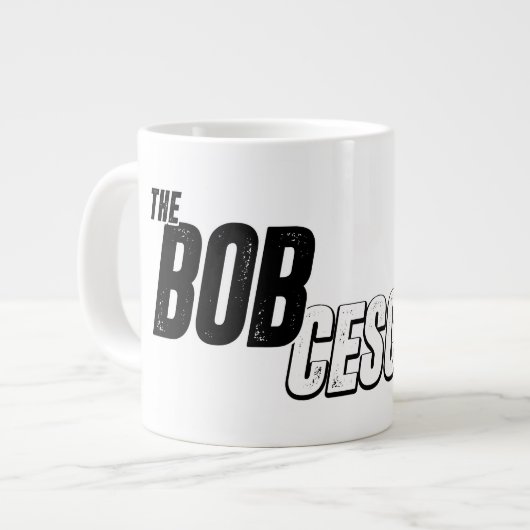 Tasse Gigantesque Logo de l'émission Bob Cesca (Devant gauche)