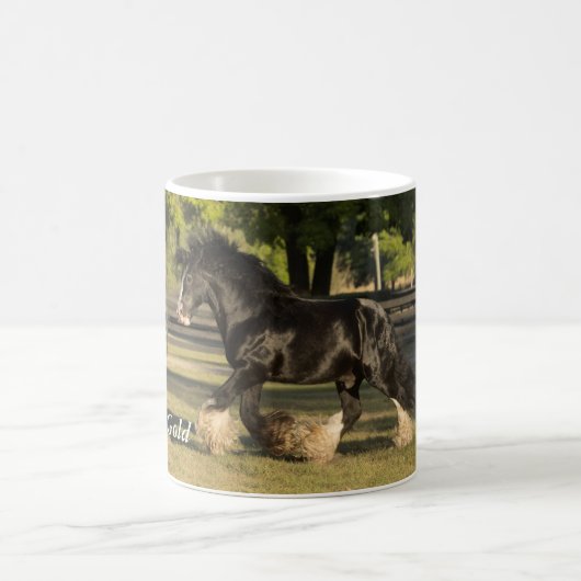 Tasse gitane de cheval de Vanner d'or gitan (Centre)