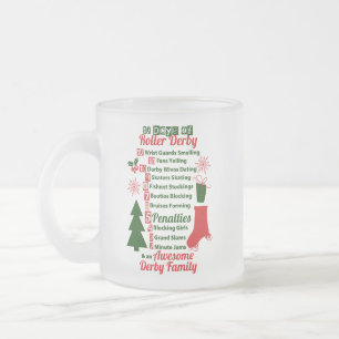 Tasse Givré 12 jours de Noël de Derby de rouleau, patinage de