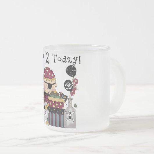 Tasse Givré 2e anniversaire Pirate Tshirts et cadeaux (Devant droit)