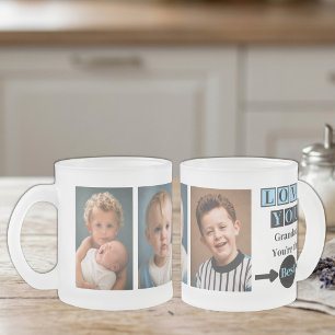 Tasse Givré 3 photos amour à papy bleu