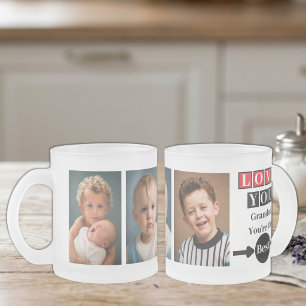 Tasse Givré 3 photos amour vous papy rouge