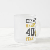 Tasse Givré 40e anniversaire Cheers & Bières à 40 ans (Devant droit)