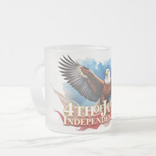 Tasse Givré 4 juillet Aigle - Art Patriotique