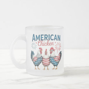 Tasse Givré 4 juillet Poulet Patriotique Américain-62987