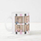 Tasse Givré 6 nom initial noir rose (Gauche)