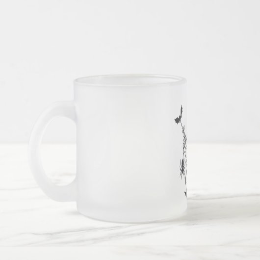 Tasse Givré Accueil Citrouille de chauves-souris, Chat noir, V (Gauche)