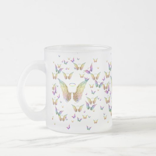 Tasse Givré Ailes et halos d'ange d'arc-en-ciel (Gauche)