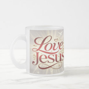 Tasse Givré Aime Jésus
