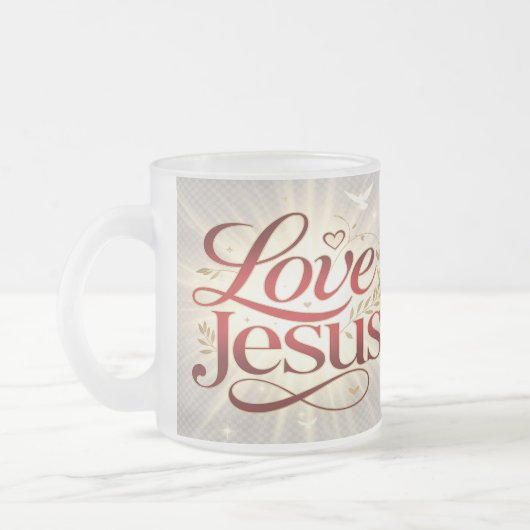 Tasse Givré Aime Jésus (Gauche)