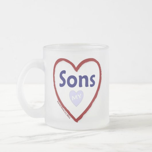 Tasse Givré Aimez mes fils (Gauche)