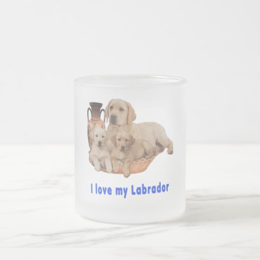 Tasse Givré Aimez mon Labrador (Centre)