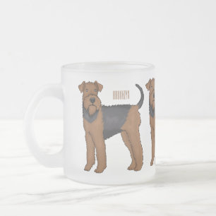 Tasse Givré Airedale terrier dog cartoon
