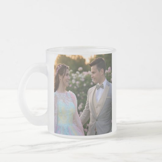 Tasse Givré Ajouter une Personnaliser photo Mariage (Gauche)