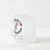 Tasse Givré Ajouter votre entreprise Logo Adresse de site Web  (Devant gauche)