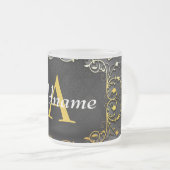 Tasse Givré Ajouter votre nom et votre initiale (Devant droit)