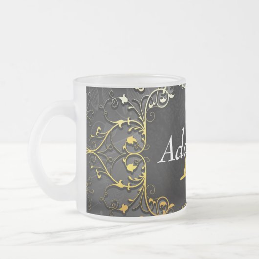 Tasse Givré Ajouter votre nom et votre initiale (Gauche)