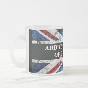 Tasse Givré Ajouter votre texte sur le drapeau anglais Jeu d'o