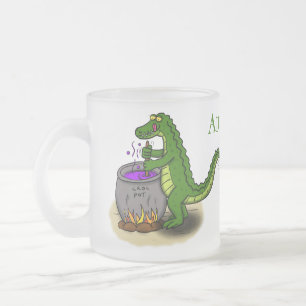 Tasse Givré Alligator vert drôle dessin animé cuisine