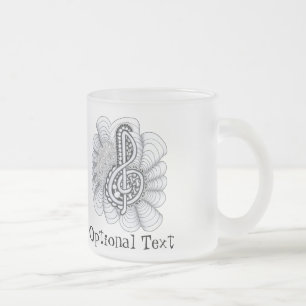 Tasse Givré Amateurs de musique Treble Clef Design