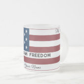 Tasse Givré American Freedom Personalized Name (Devant droit)