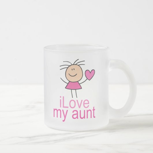Tasse Givré Amour mignon de fille de bâton ma tante Gift (Droit)