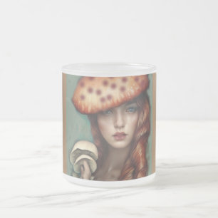 Tasse Givré amoureux de champignons rose rouge artiste designe