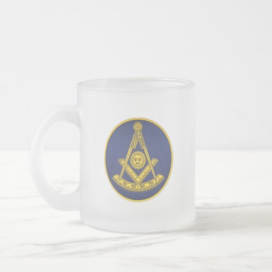Tasse Givré Ancien Maître Freemason Carré et Compass Masonic (Gauche)