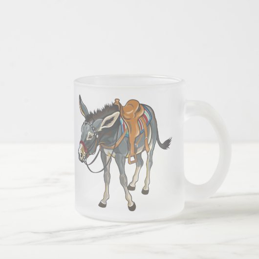 Tasse Givré âne avec selle (Droit)