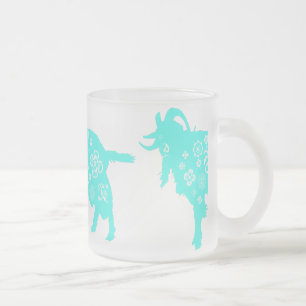 Tasse Givré Année de la chèvre Bleue Mouton de chèvre Brousse