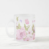 Tasse Givré Aquarelle Cerisier Fleur C'est Baby shower fille (Gauche)