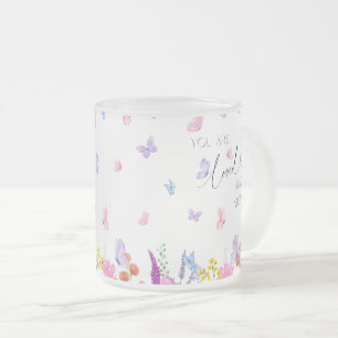 Tasse Givré Aquarelle fleur sauvage Bible chrétienne Verse